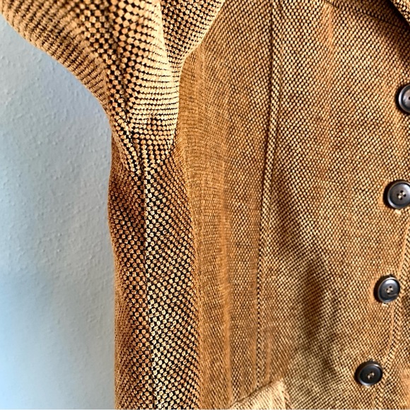 Vtg Fern Dratten Textured Rusty Brown 70’s Vibes Lightweight Jacket, Size 1X - Picture 9 of 10